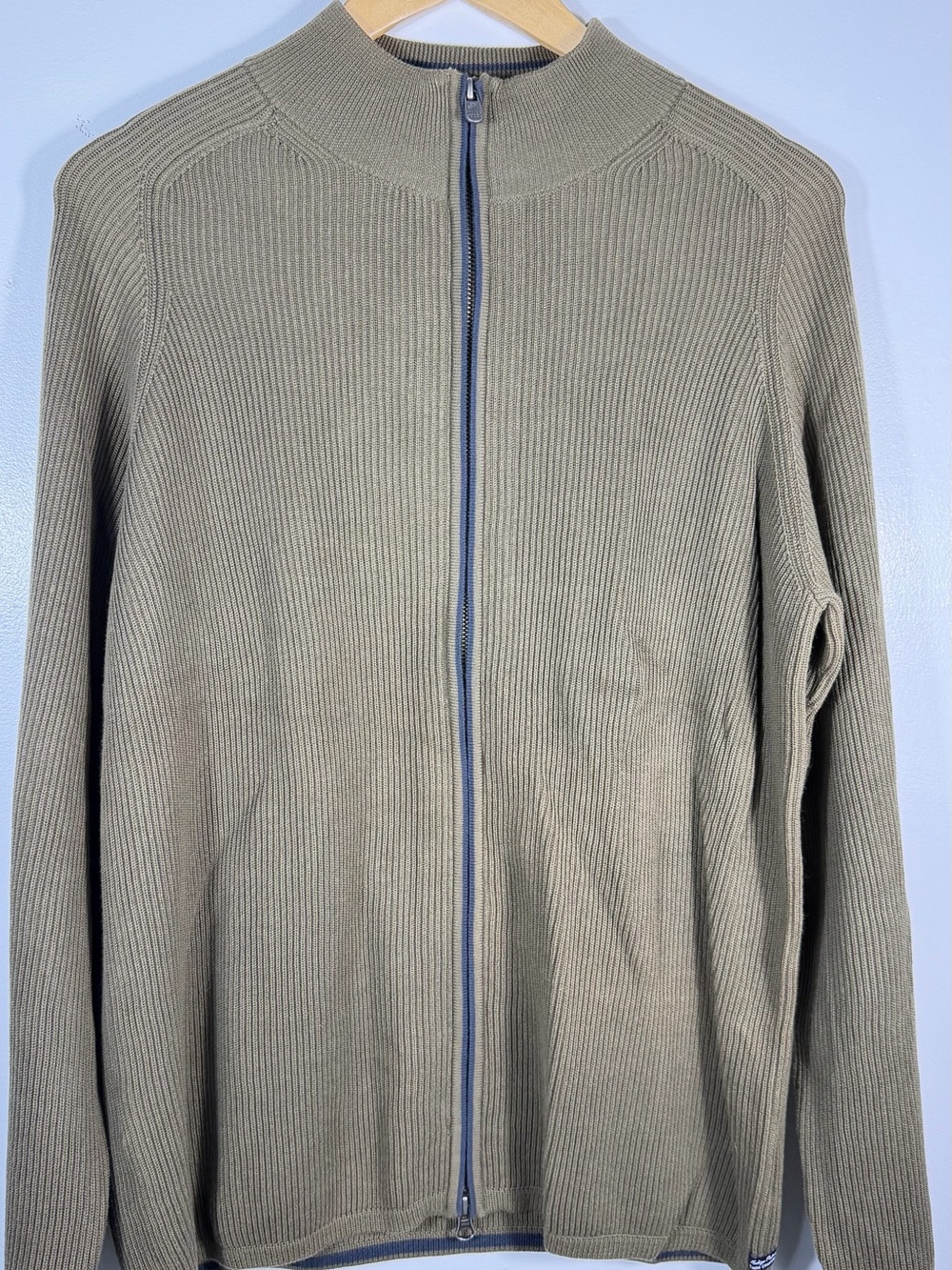 Indigo Palms Men's Full-Zip Ribbed Sweater Jacket -